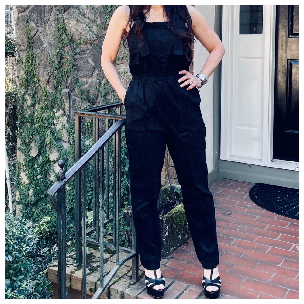 Fabulous black corduroy side pockets jumpsuit - Picture 6 of 6